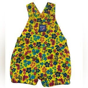 Swiggles Vibrant Yellow Floral Overalls 0-3 Months